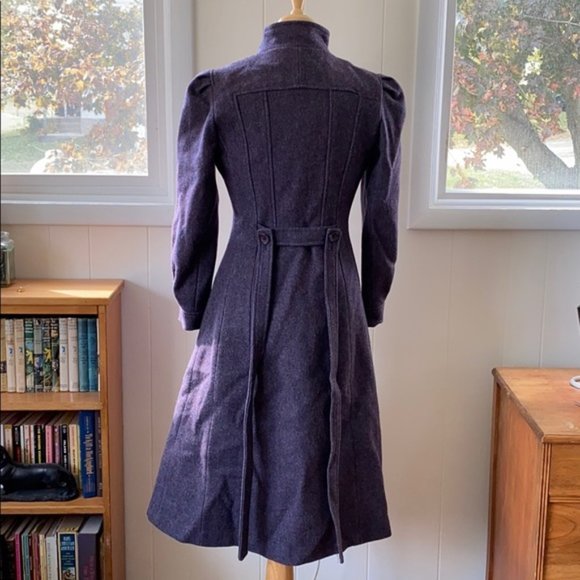 VTG 70s does Edwardian Victorian Puff Sleeve Coat - Picture 5 of 10